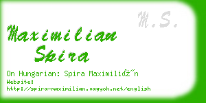 maximilian spira business card